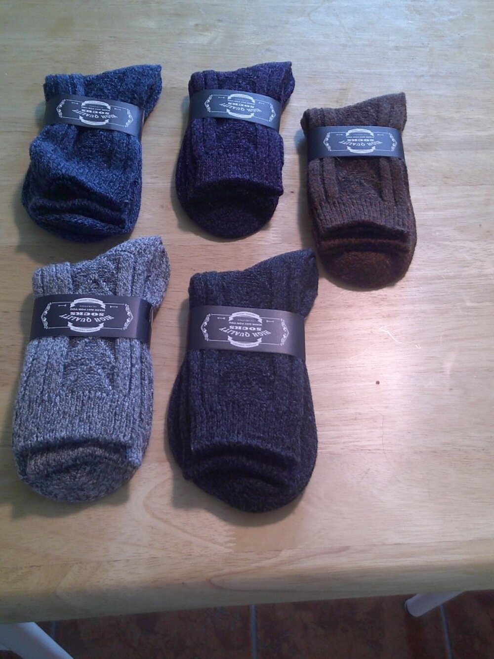 Five Pair Pack of womens socks